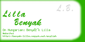 lilla benyak business card